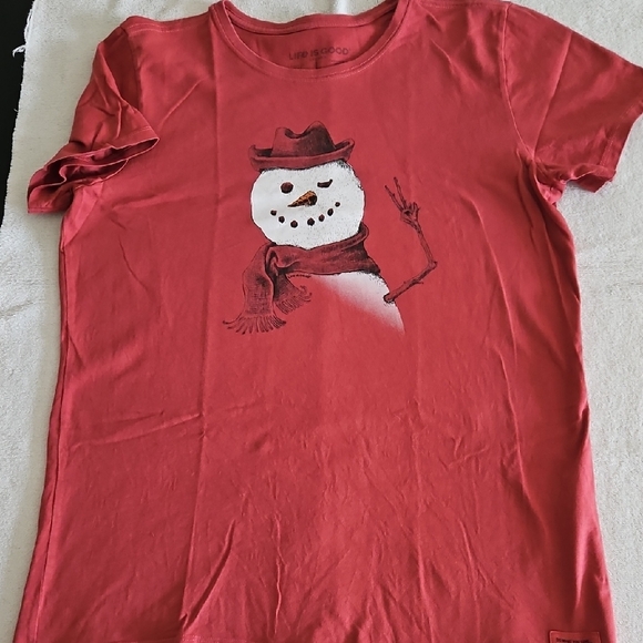 Two Women's Christmas Shirts. One Is a Life Is Good. - Picture 4 of 5